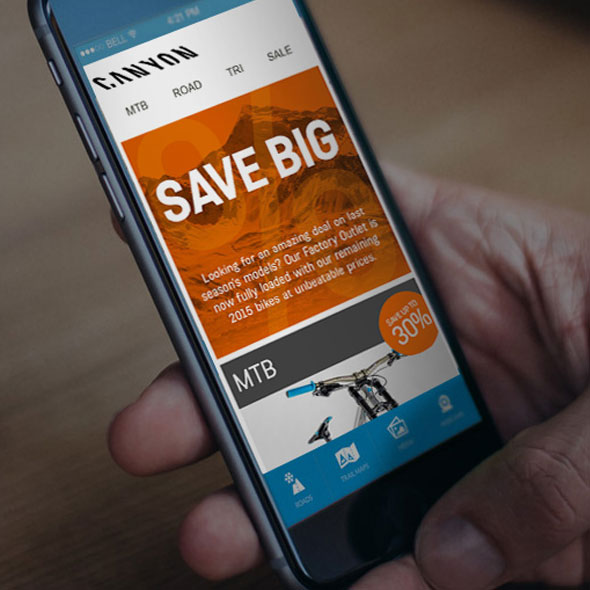 Canyon mobile email